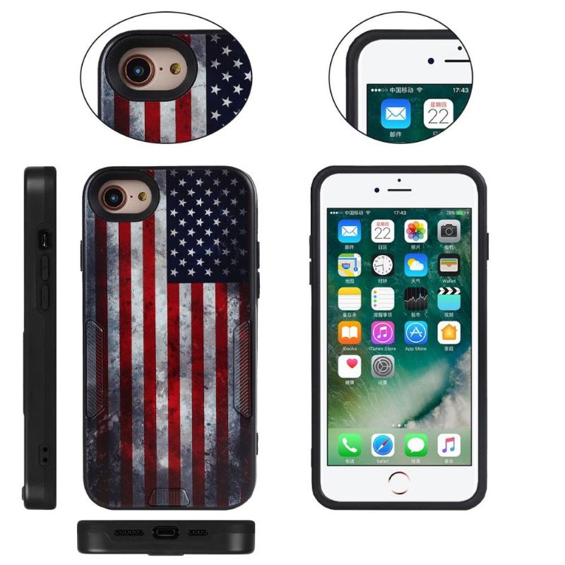 Skal För iPhone SE 2022 Bedrijf Vintage Amerikansk Flagga