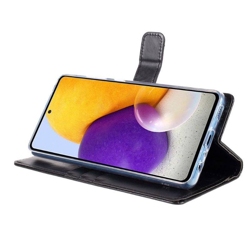 Fodral För Samsung Galaxy A72 4G / A72 5G Hemming Mercury Blue Moon Lädereffekt