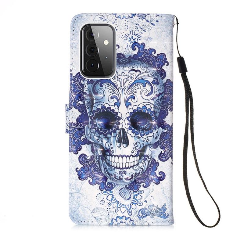 Läderfodral För Samsung Galaxy A72 4G / A72 5G Calavera Mönster