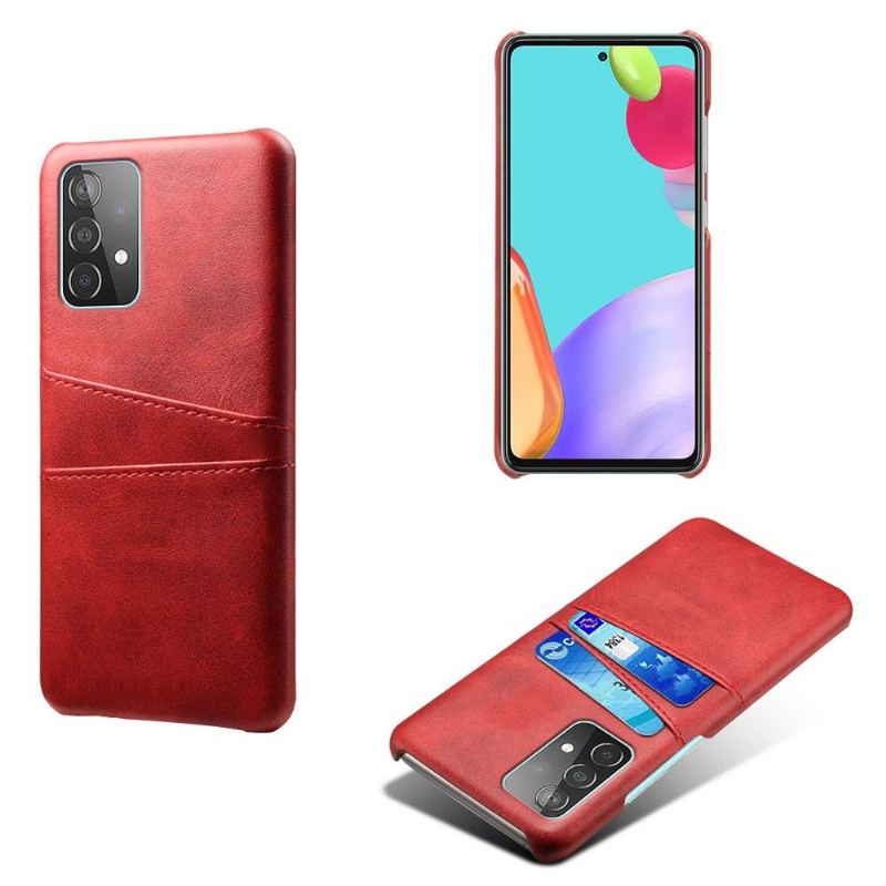 Skal För Samsung Galaxy A72 4G / A72 5G Melody Leather Effekt Korthållare