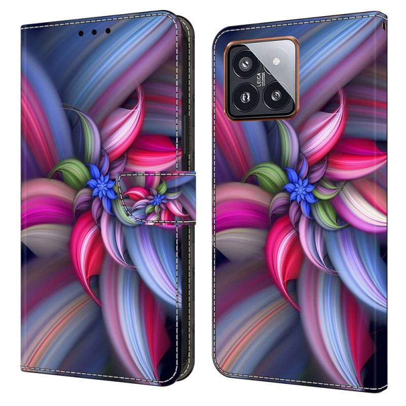 Fodral Xiaomi 14 Pro Färgglada Blommor