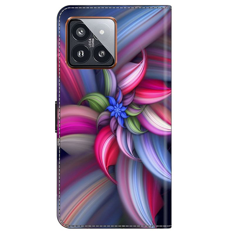 Fodral Xiaomi 14 Pro Färgglada Blommor