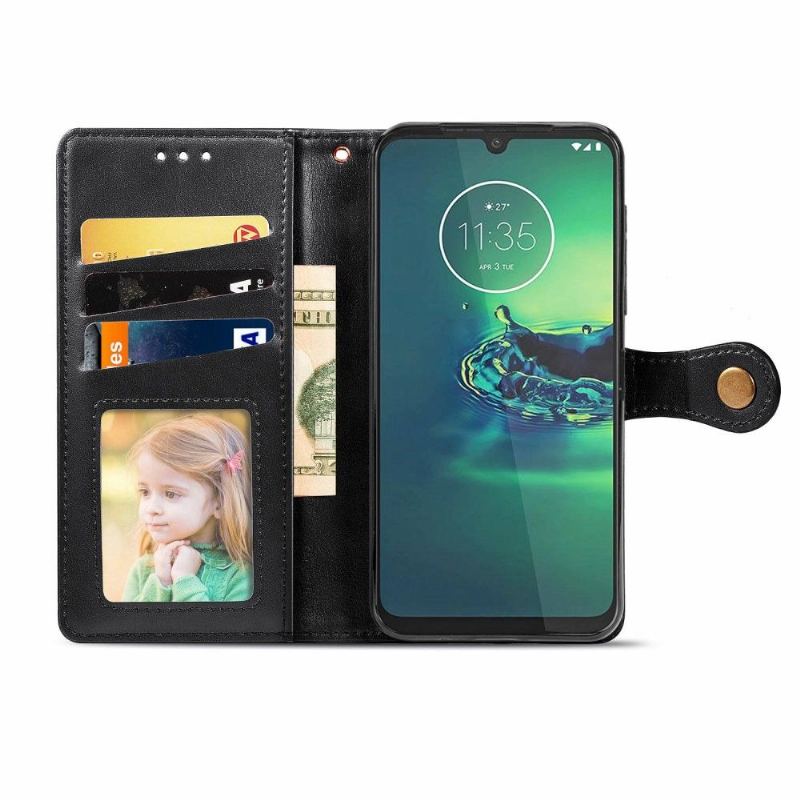 Folio-fodral För Motorola Moto G8 Plus Indila Korthållare I Konstläder