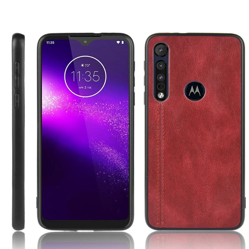 Skal För Motorola Moto G8 Plus Lädereffekt