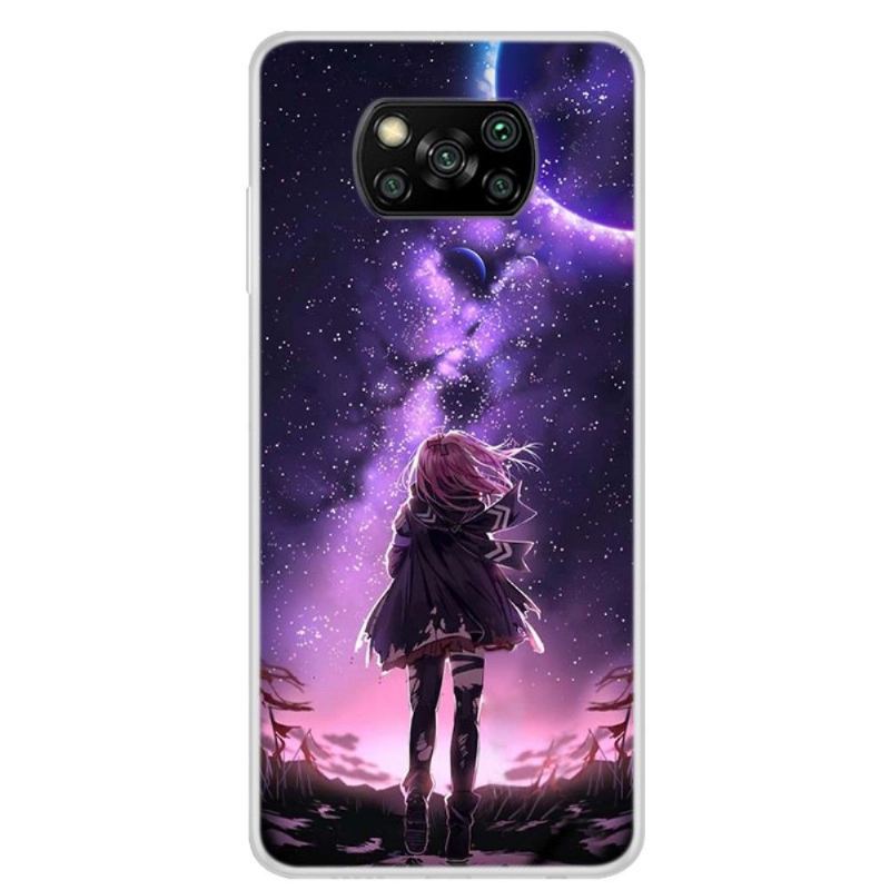 Skal För Poco X3 / X3 Pro / X3 NFC Full Moon Girl Illustration