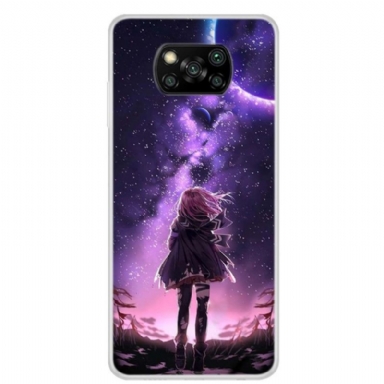 Skal För Poco X3 / X3 Pro / X3 NFC Full Moon Girl Illustration