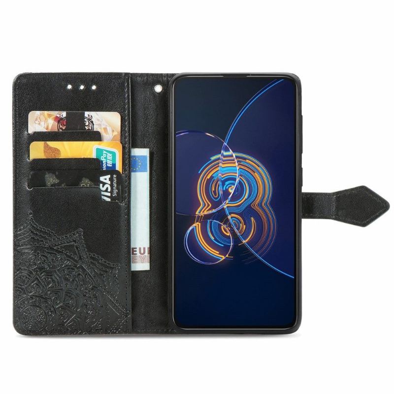 Fodral För Asus Zenfone 8 Flip Folio-fodral Mandala Relief I Konstläder