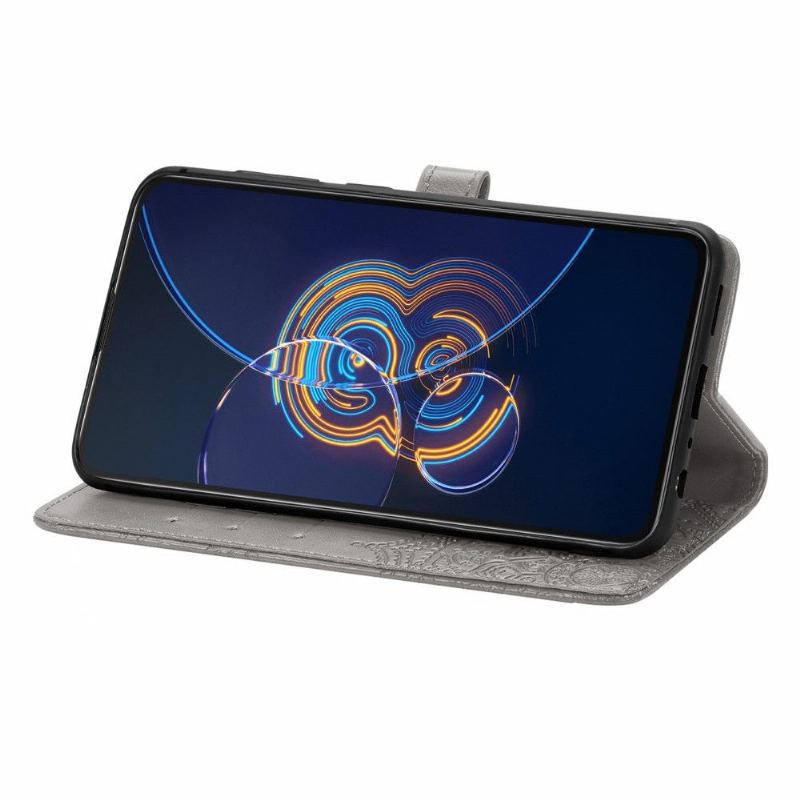 Fodral För Asus Zenfone 8 Flip Folio-fodral Mandala Relief I Konstläder