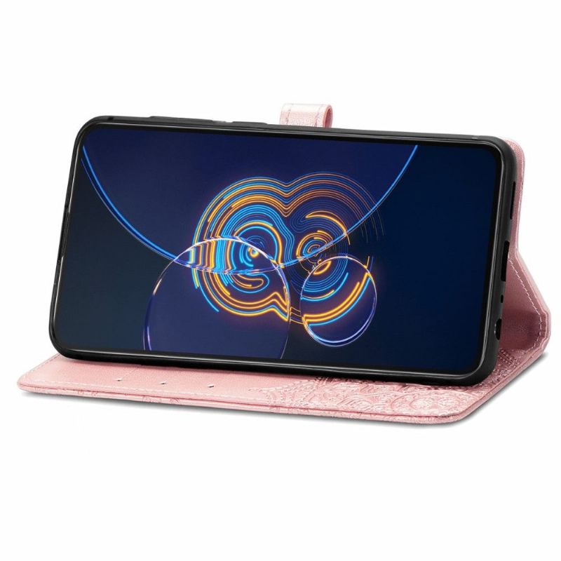 Fodral För Asus Zenfone 8 Flip Folio-fodral Mandala Relief I Konstläder