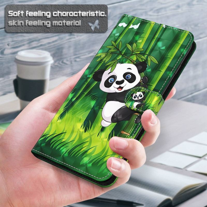 Skyddsfodral Poco C65 Bambu Panda Med Rem