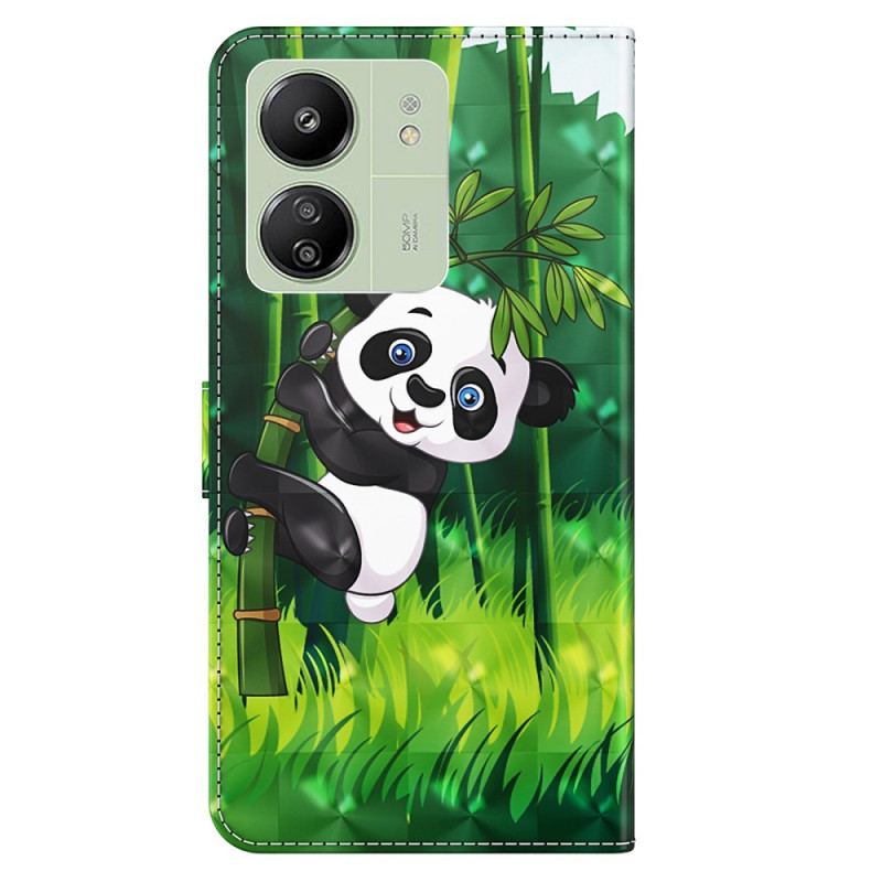 Skyddsfodral Poco C65 Bambu Panda Med Rem