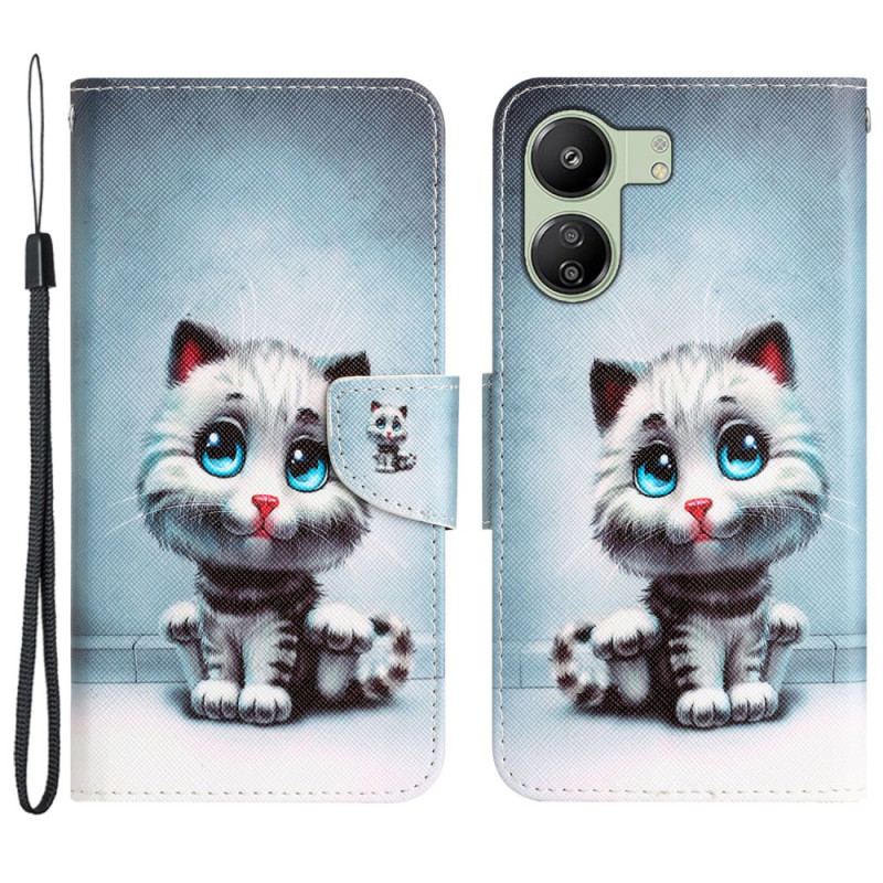 Skyddsfodral Poco C65 Blue Eyed Cat Med Rem