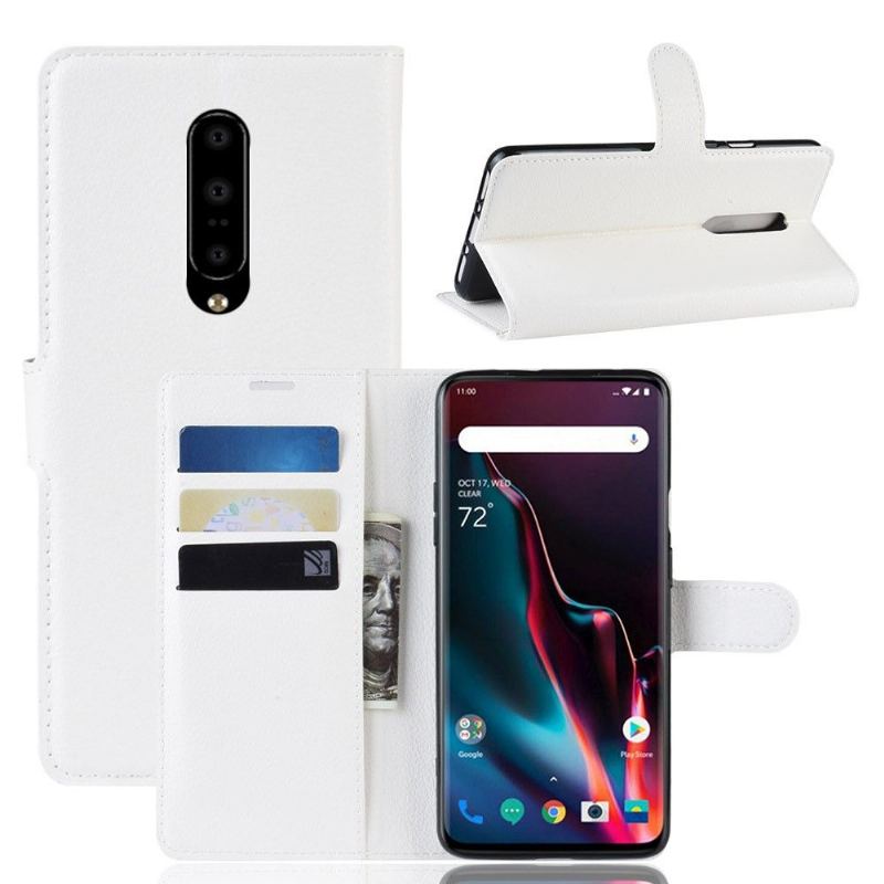 Fodral För OnePlus 7 Pro Stil Läderkorthållare