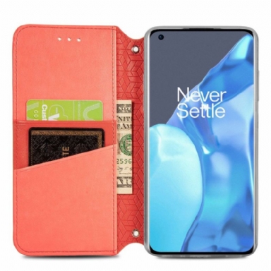 Fodral För OnePlus 9 Pro Bedrijf Chic Mandala Lädereffekt