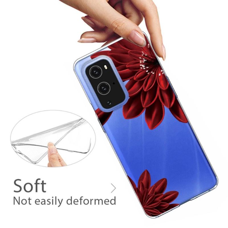 Skal För OnePlus 9 Pro Bedrijf Röda Blommor