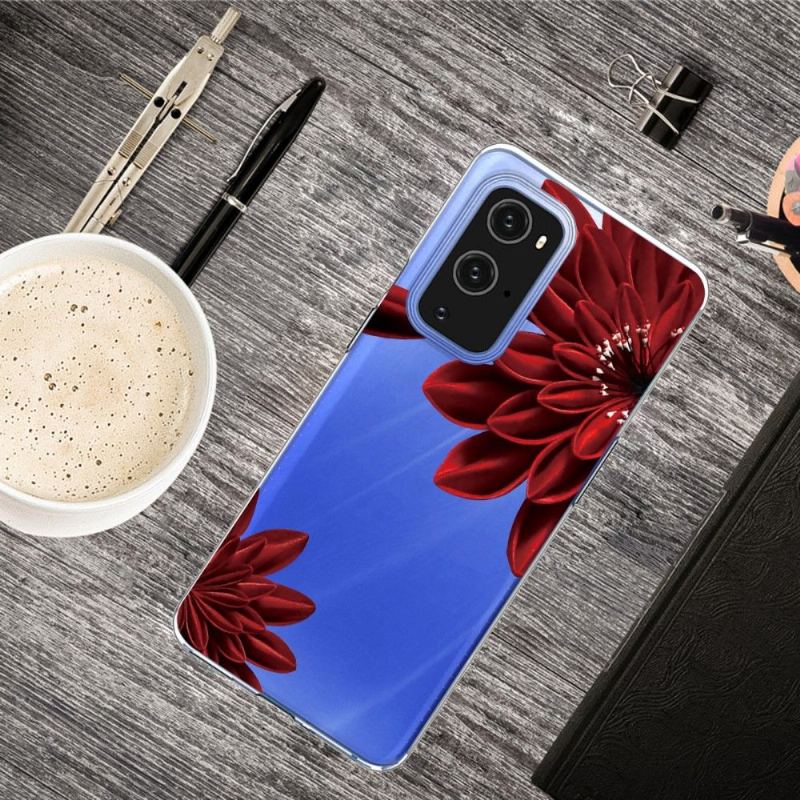 Skal För OnePlus 9 Pro Bedrijf Röda Blommor