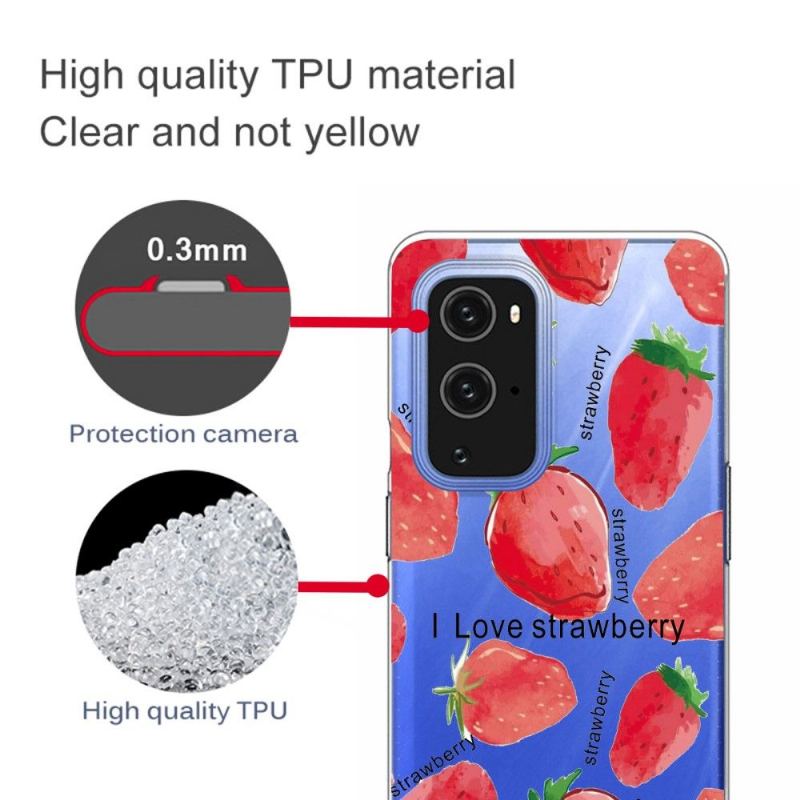 Skal För OnePlus 9 Pro Jordgubbe