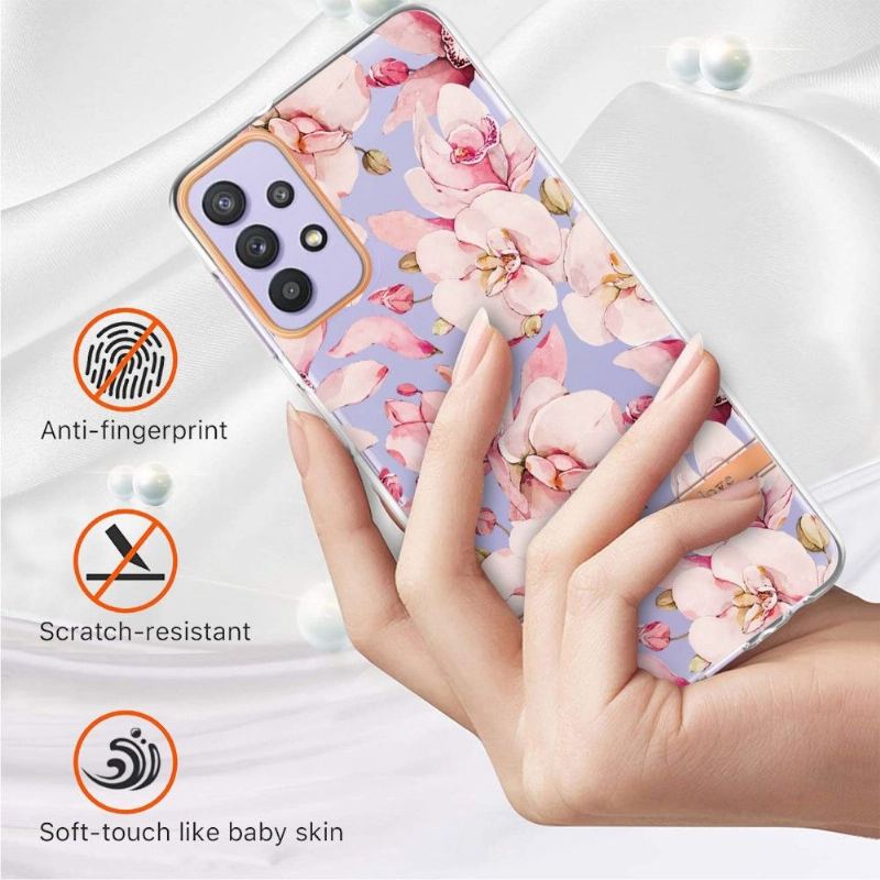 Skal För Samsung Galaxy A13 4G Gardenia Rosa Blomma