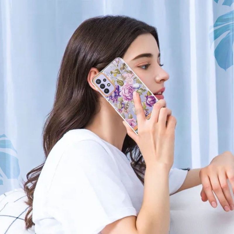 Skal För Samsung Galaxy A13 4G Gardenia Rosa Blomma