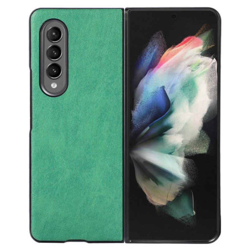 Skal Samsung Galaxy Z Fold 4 Texturerat I Tvåfärgat Konstläder