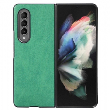 Skal Samsung Galaxy Z Fold 4 Texturerat I Tvåfärgat Konstläder