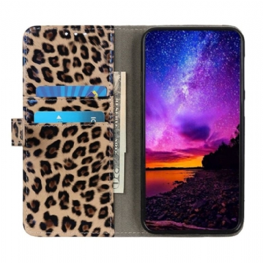 Folio-fodral För Samsung Galaxy A41 Fallskydd Leopard I Konstläder