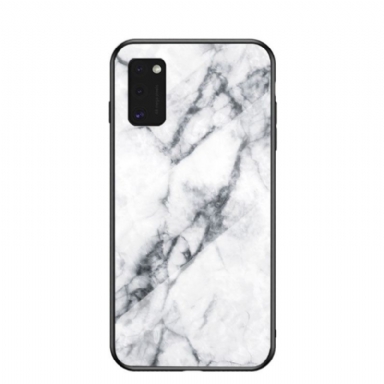 Skal För Samsung Galaxy A41 Fallskydd Céline Marble Glass Back