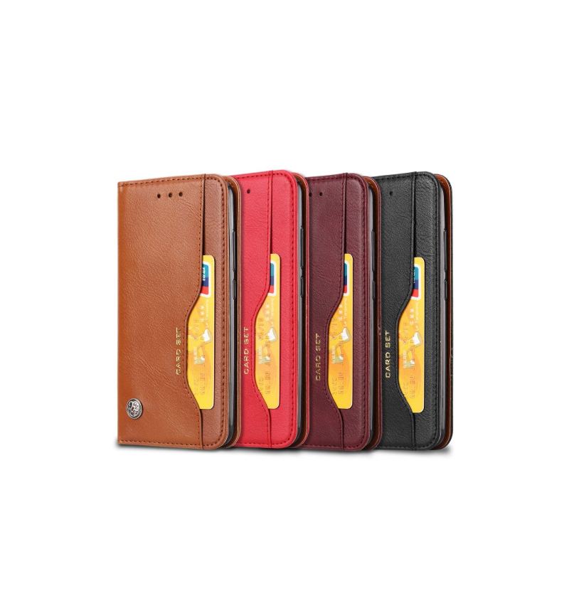 Fodral För Xiaomi Redmi 6 Bedrijf Stand Case Läderkorthållare