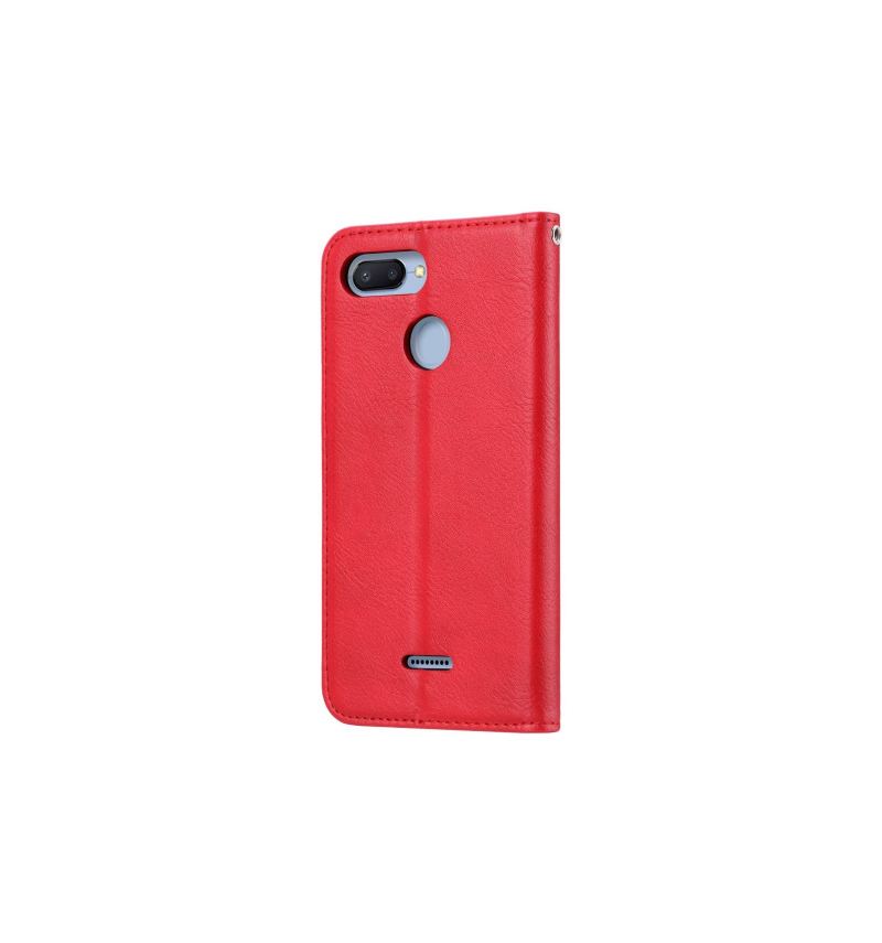 Fodral För Xiaomi Redmi 6 Bedrijf Stand Case Läderkorthållare