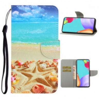 Fodral Samsung Galaxy A52 4G / A52 5G / A52s 5G Med Kedjar Lanyard Beach