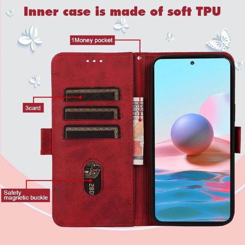 Fodral För Xiaomi Redmi 10 Lädereffekt Kattillustration