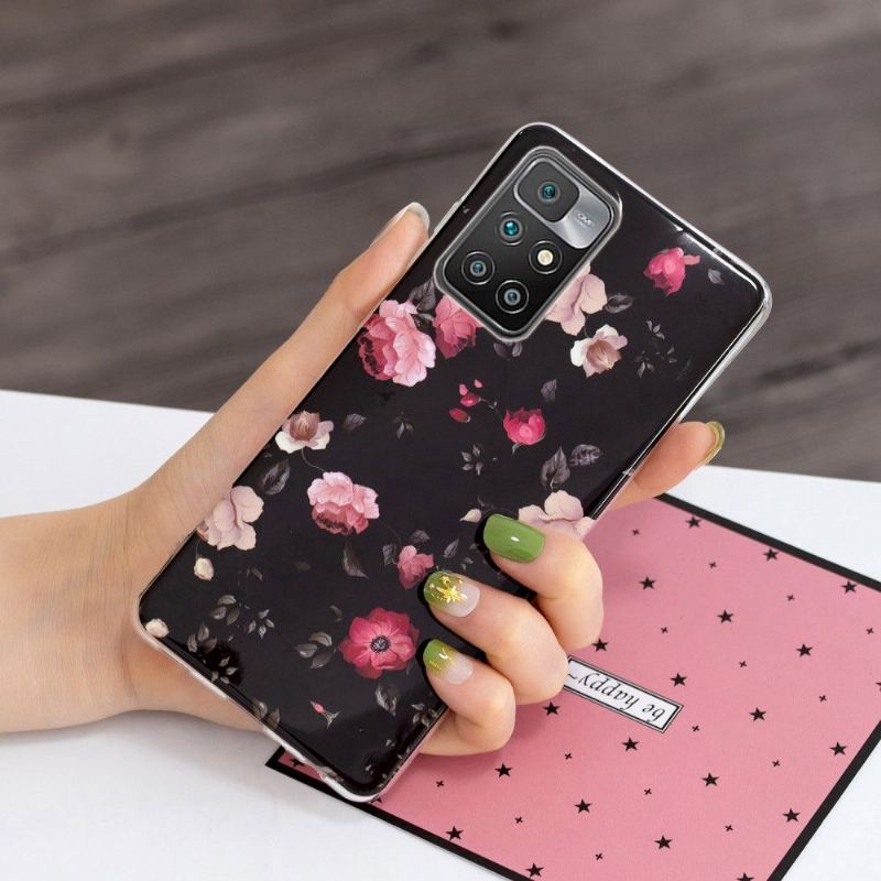 Skal För Xiaomi Redmi 10 Bedrijf Lysande Blommor