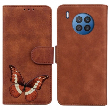 Folio-fodral Honor 50 Lite Skin-touch Butterfly