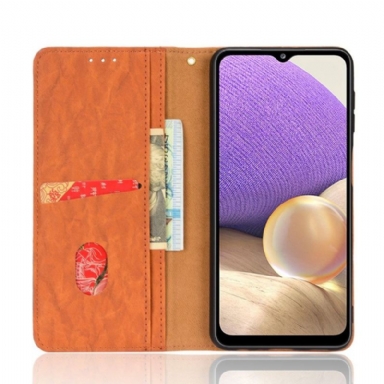 Fodral För Samsung Galaxy A32 4G Hemming Folio-fodral Retro Konstläder