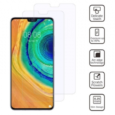 Huawei Mate 30 - Paket Med 2 Härdat Glasfilmer