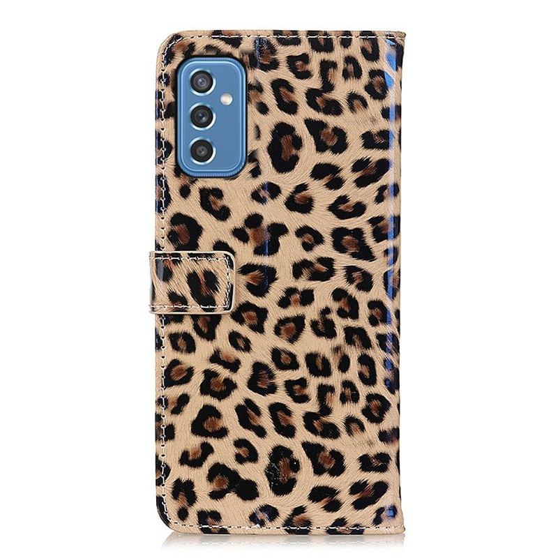 Fodral För Samsung Galaxy M52 5G Leopardstil I Konstläder