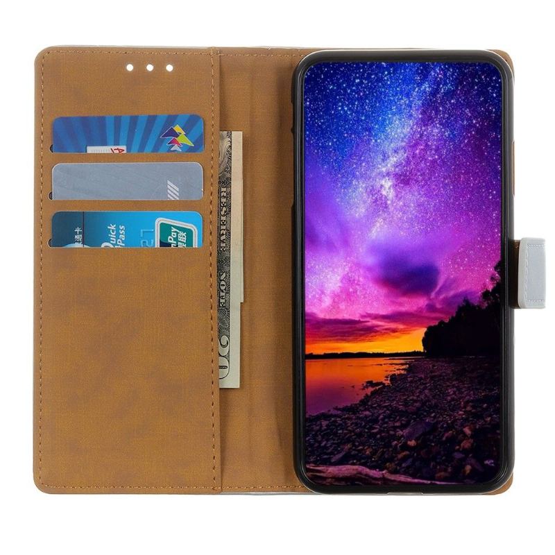 Folio-fodral För Samsung Galaxy M52 5G Fallskydd Basic Konstläder