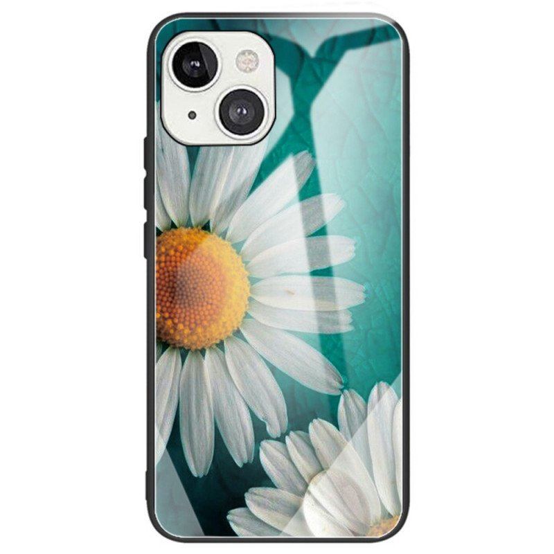 Mobilskal iPhone 14 Härdat Glas Blommor