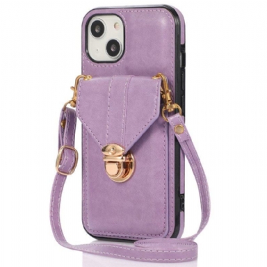 Skal iPhone 14 Plånboksfodral Crossbody Plånbok