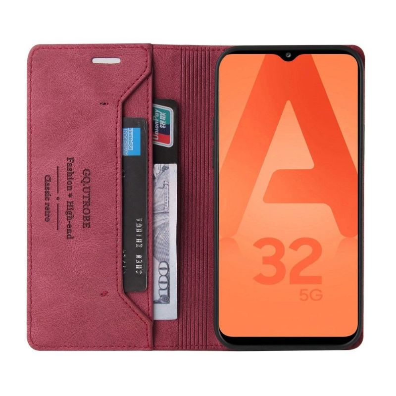 Fodral För Samsung Galaxy A32 5G Gq.utrobe Faux Leather Retro