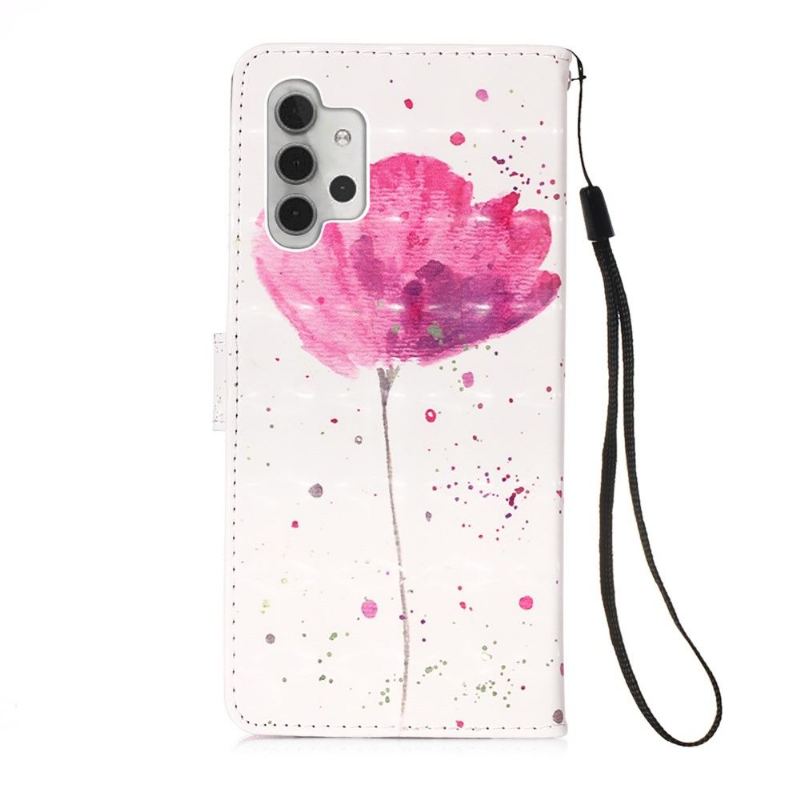 Folio-fodral För Samsung Galaxy A32 5G Fallskydd Rosa Blomma