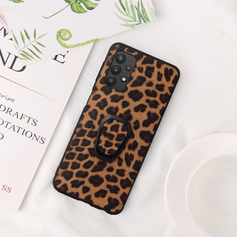 Skal För Samsung Galaxy A32 5G Hemming Leopardmönsterring