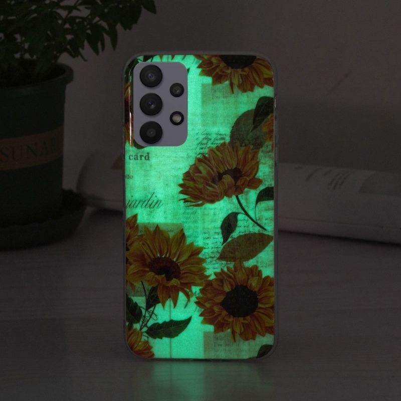 Skal För Samsung Galaxy A32 5G Vintage Sunflower Fluorescerande