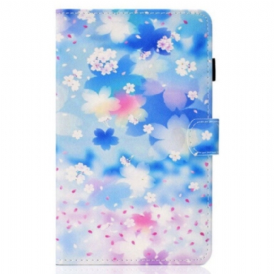 Fodral Samsung Galaxy Tab S8 / Tab S7 Akvarell Blommor