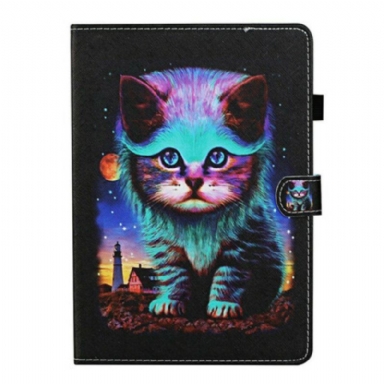 Fodral Samsung Galaxy Tab S8 / Tab S7 Elektrisk Katt