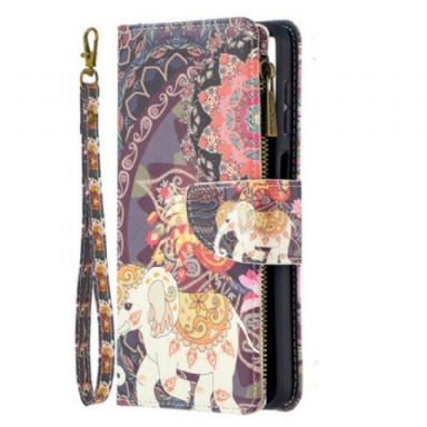 Fodral Samsung Galaxy M12 / A12 Elephant Zip-ficka