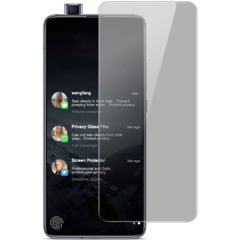 Xiaomi Poco F2 Pro Skärmskydd I Härdat Glas Och Sekretessfilter