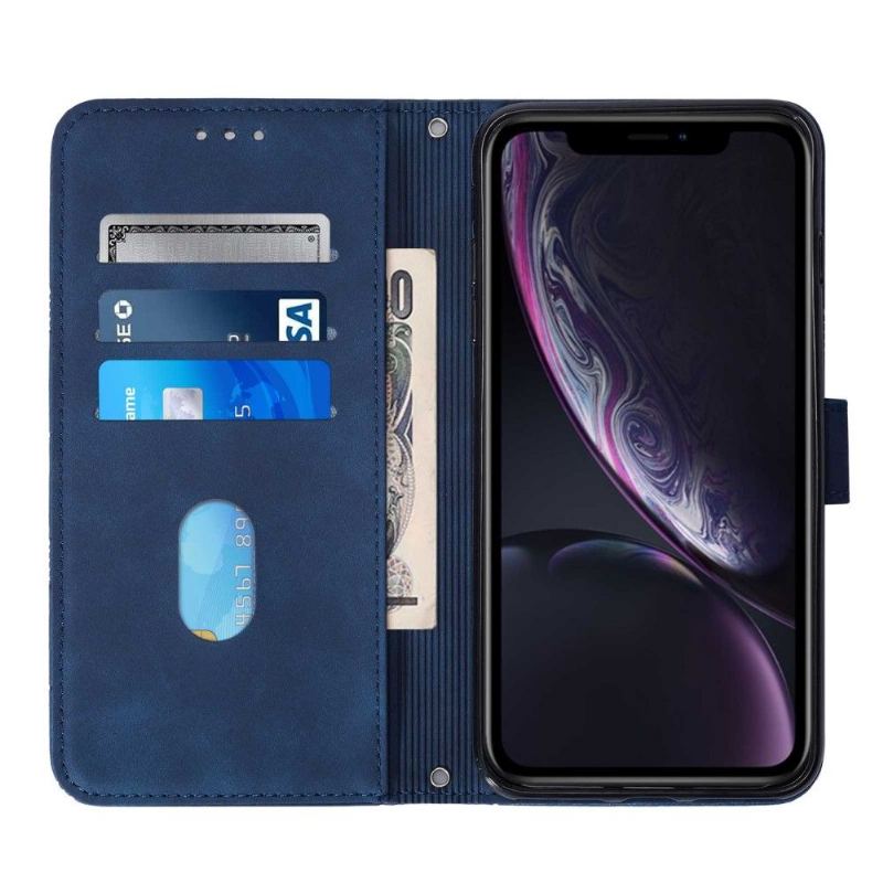 Fodral För iPhone XR Lädereffekt Med Geometrisk Design