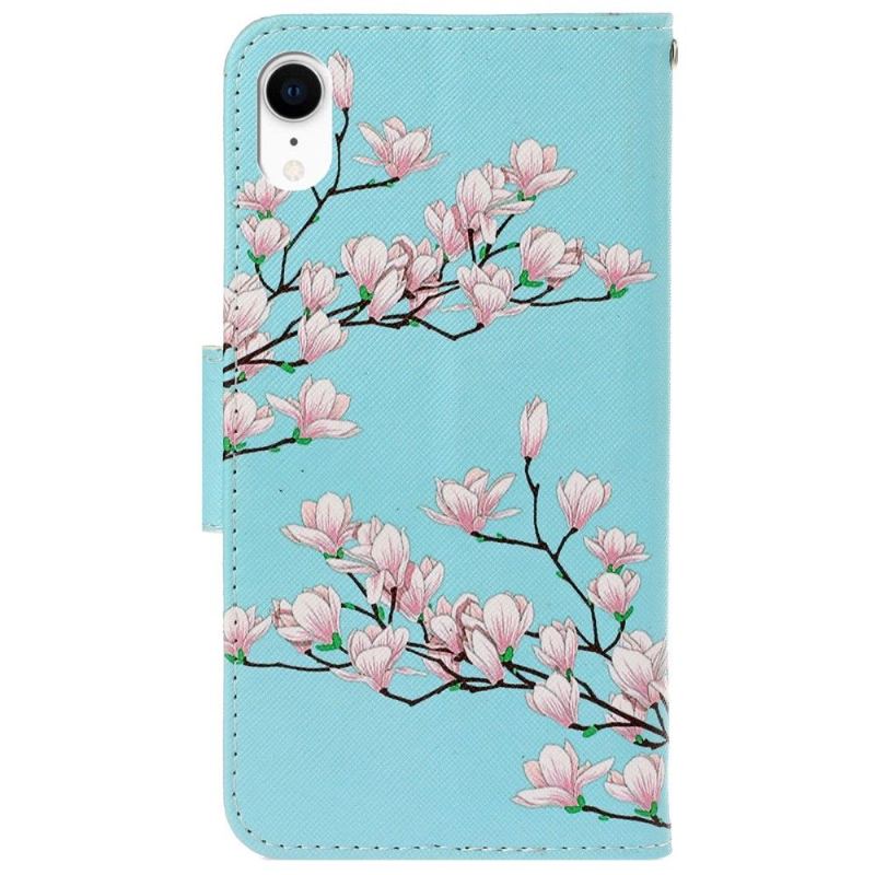 Fodral För iPhone XR Vita Blommor