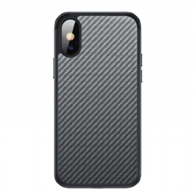 Skal För iPhone XR Luxury Series Style Carbon Fiber